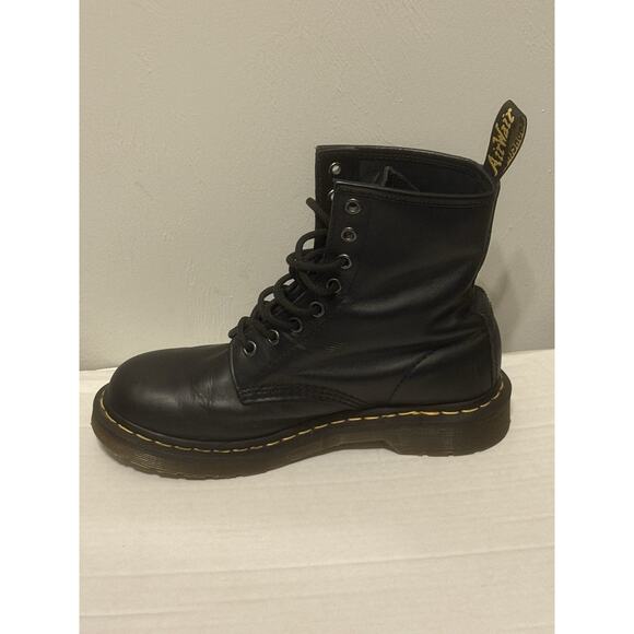 Dr Martens 11821 1460 Smooth Black Leather Combat Womens Boots Sz UK 6 US 8 - Picture 3 of 10